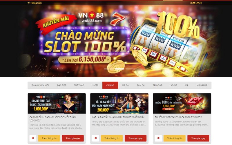 Tham gia Casino Online link vào Vn88 đơn giản nhất hiện nay